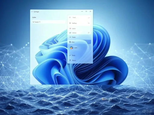 The image shows a computer screen with a window open, overlaid on a digital and oceanic background featuring network-like patterns.