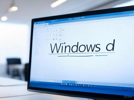 A computer screen displaying the logo of Windows 10 with some text editing software open in the background.