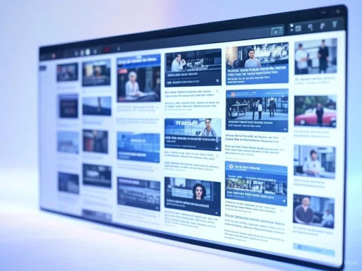 A computer screen displays a news website with multiple articles and images. A computer screen displays a news website with multiple articles and images.