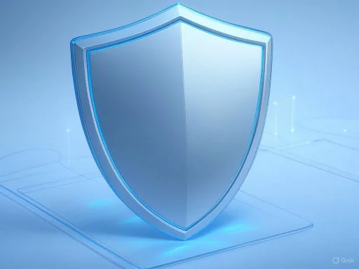 A digital shield symbol representing cybersecurity or protection against digital threats.