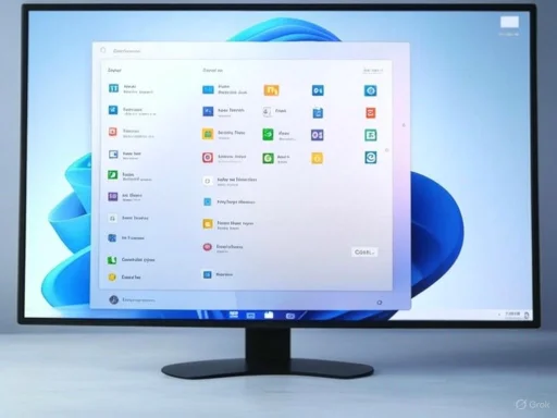 The image shows a computer monitor displaying a Windows 11 software management interface.