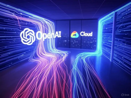 The image features a digital tunnel with colorful light trails leading to logos of OpenAI and Cloud on a dark background. The image features a digital tunnel with colorful light trails leading to logos of OpenAI and Cloud on a dark background.