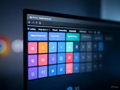 A computer screen displaying a digital workspace with colorful tiles and icons, possibly related to bookmark management or creative tools. A computer screen displaying a digital workspace with colorful tiles and icons, possibly related to bookmark management or creative tools.