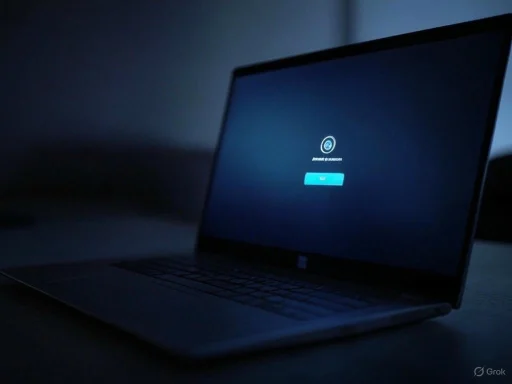 A laptop displaying a 'Access Denied' message on a dark screen.