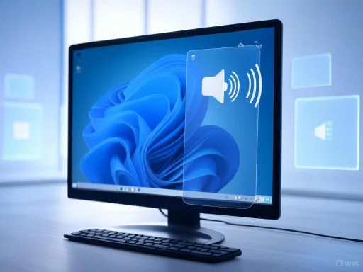 A computer monitor displaying a volume control icon with a focus on audio settings. A computer monitor displaying a volume control icon with a focus on audio settings.