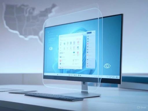 A computer screen with a virtual overlay of security and privacy icons, suggesting enhanced digital security features. A computer screen with a virtual overlay of security and privacy icons, suggesting enhanced digital security features.