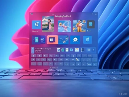 A digital editing toolbar displayed on a laptop screen with a colorful, abstract background.