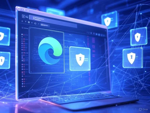 Digital security and data protection concepts illustrated on a laptop screen with shield icons and network connections.