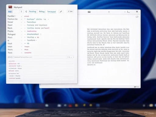 Computer screen displaying a language translation or transcription window with text in two languages.