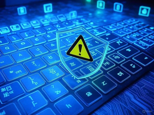 A digital keyboard with a warning shield and exclamation mark, symbolizing cybersecurity alert or threat. A digital keyboard with a warning shield and exclamation mark, symbolizing cybersecurity alert or threat.