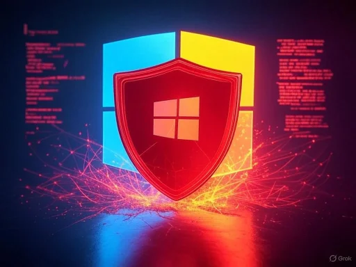 A digital illustration of Windows security shield over the Windows logo, emphasizing cybersecurity protection. A digital illustration of Windows security shield over the Windows logo, emphasizing cybersecurity protection.