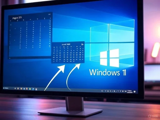 The image shows a computer monitor displaying the Windows 11 desktop with two performance graphs and white arrows pointing to them.