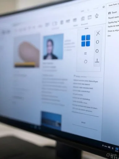 Computer screen displaying a digital profile or form with photo, text, icon selections, and voting or rating options.