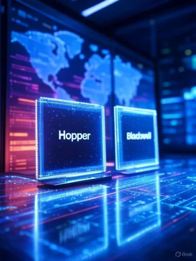 Digital server storage comparison between Hopper and Background in a high-tech data center.