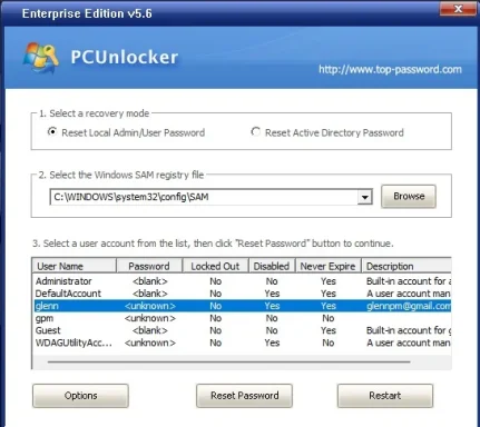 PCUlocker - Disabled User glenn on Dell.webp
