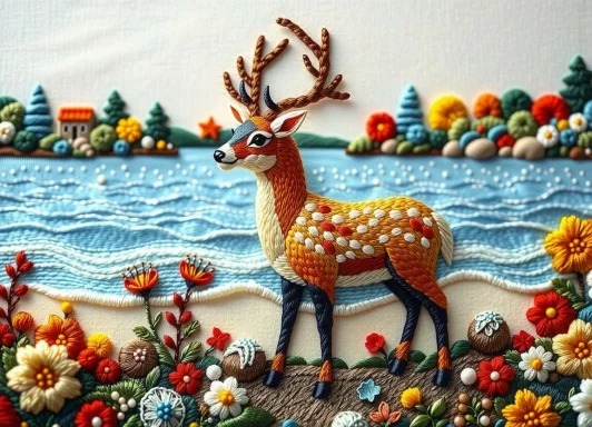 A Deer By A Lake.webp