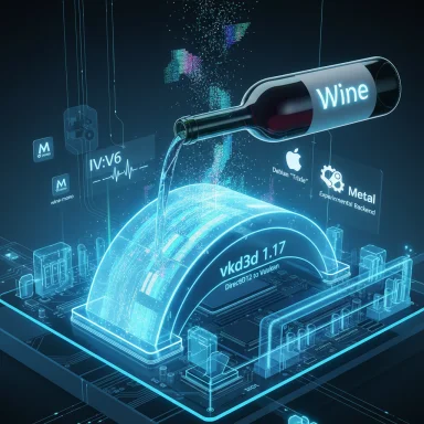 A futuristic holographic UI shows a bottle labeled 'Wine' pouring into a glowing blue circuit board.