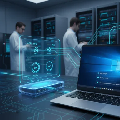Futuristic data center with holographic UI panels and researchers near server racks.