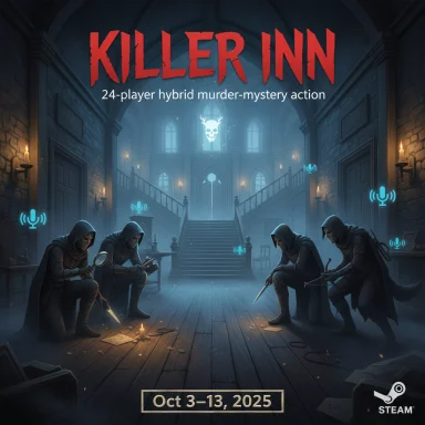 Killer Inn: a 24-player murder-mystery game set in a haunted inn.
