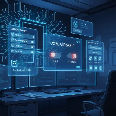 Futuristic control room with holographic AI dashboards and blue-glowing interfaces.