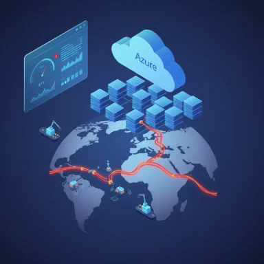 Azure cloud links global data centers and devices worldwide.