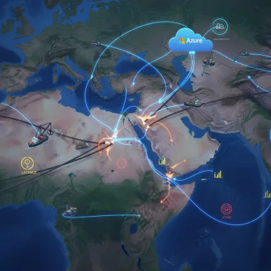 Azure cloud network map showing global data routes, latency, and jitter.