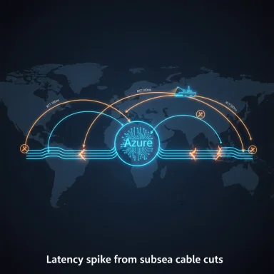Global latency spike caused by subsea cable cuts impacting the Azure network.