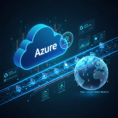 Azure cloud with Event Grid and partner network delivering global reach across 100+ countries.