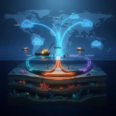 Underwater fiber-optic cables connect continents to Azure Cloud via SMW4.