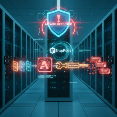A futuristic data center featuring neon holographic “Attack Detected” alerts and cybersecurity visuals.
