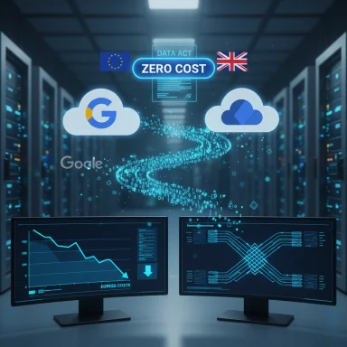 EU-UK Data Act enables zero-cost cloud data transfer with Google Cloud.