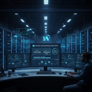 Futuristic data center with a technician monitoring blue holographic screens. Futuristic data center with a technician monitoring blue holographic screens.
