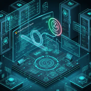 Futuristic data center with holographic interfaces and a blocked security alert.