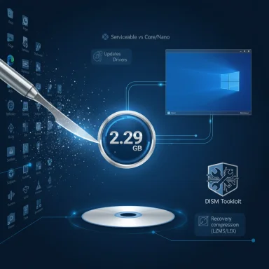 A futuristic tech infographic showing 2.29 GB of data amid Windows UI visuals.