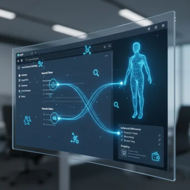 Futuristic holographic display showing a digital human figure and neural data streams.