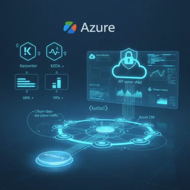Azure-themed futuristic dashboard with cloud security and holographic data network.