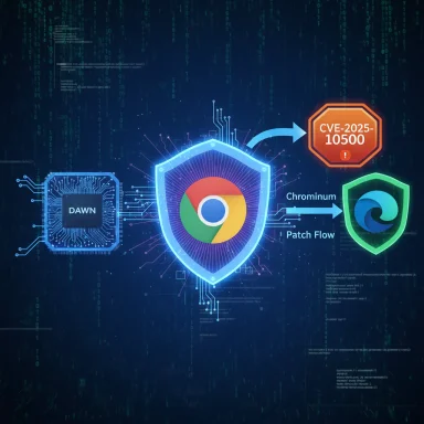 Dawn-powered Chrome security shield routes a patch flow to counter CVE-2025-10500.
