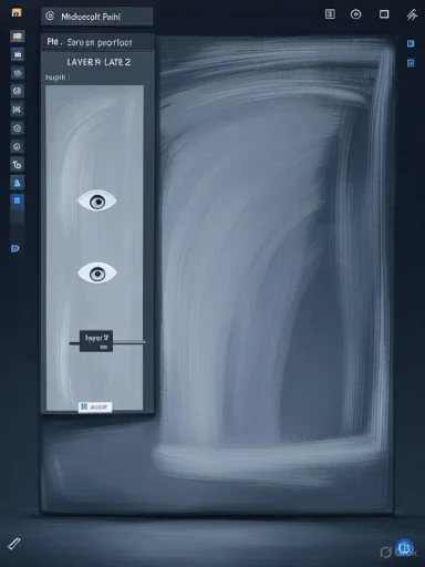 Screenshot of digital painting software showing a vertical layer stack and smeared brush on canvas.