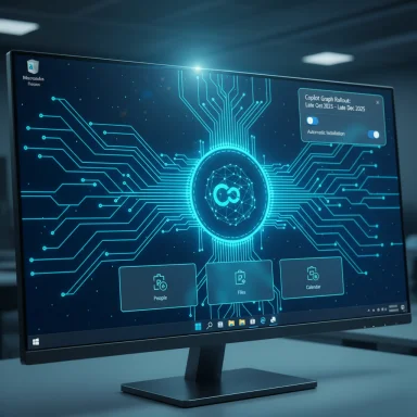 A futuristic blue holographic interface displayed on a computer monitor.