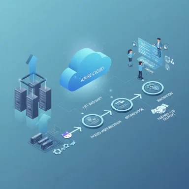 Azure Cloud modernization journey from lift-and-shift to optimization and innovation.