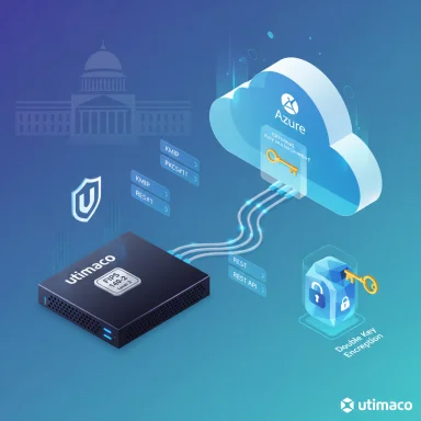 Ultimaco hardware security module links to Azure cloud for external key management and encryption.