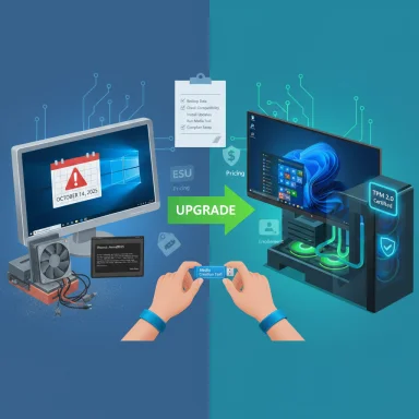 Old PC on the left upgrades to a modern, high-performance PC on the right.