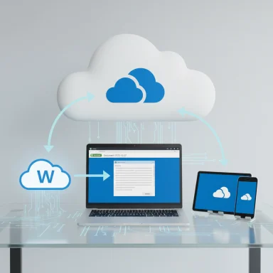 Cloud-based data sync across laptop, tablet, and smartphone.