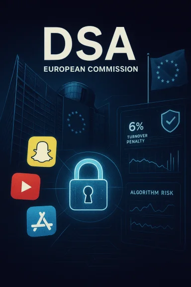 DSA by the European Commission promoting online safety, platform transparency, and algorithm risk controls.
