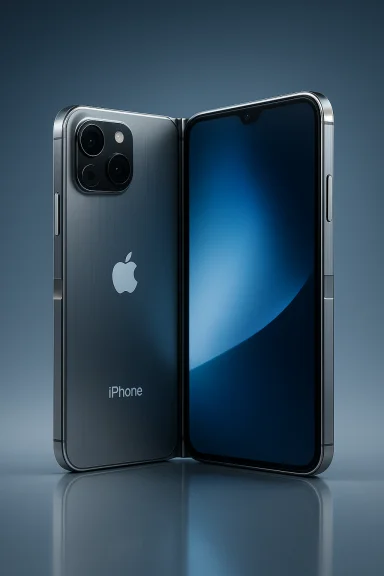 Sleek brushed-metal iPhone with a triple-camera back and edge-to-edge display.