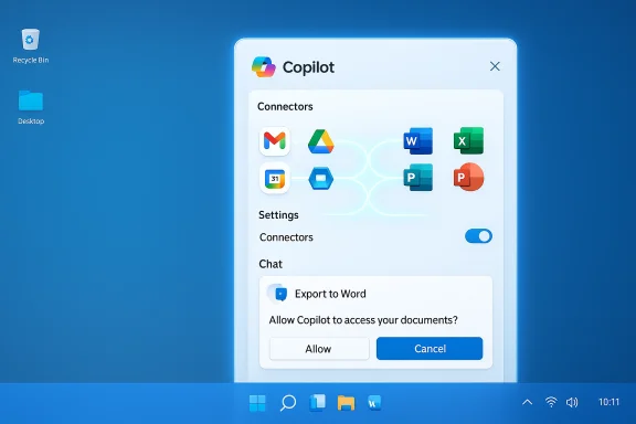 windowsforum-windows-copilot-connectors-enable-cross-account-search-and-one-click-docs.webp