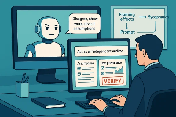 A human auditor reviews an AI assistant’s work, checking assumptions and data provenance.