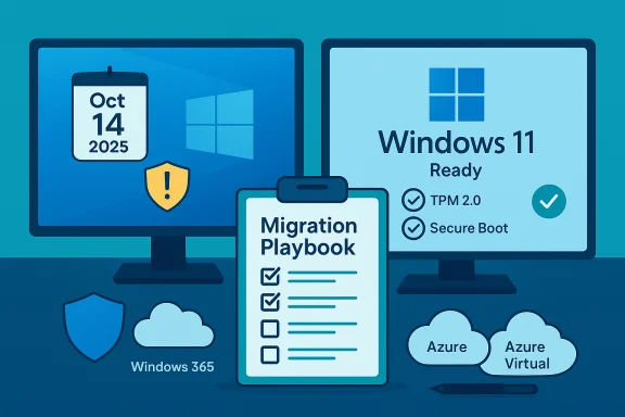 Migration Playbook for Windows 11 readiness with Azure cloud tools.