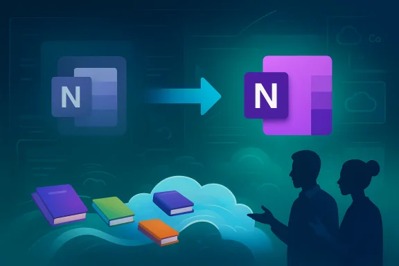 Two people watch as Notion notes move from left to right into a cloud-based workspace.