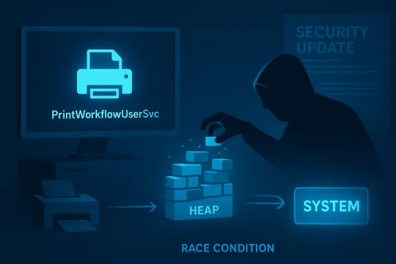 A hacker exploits a heap-based race condition to compromise a computer system.